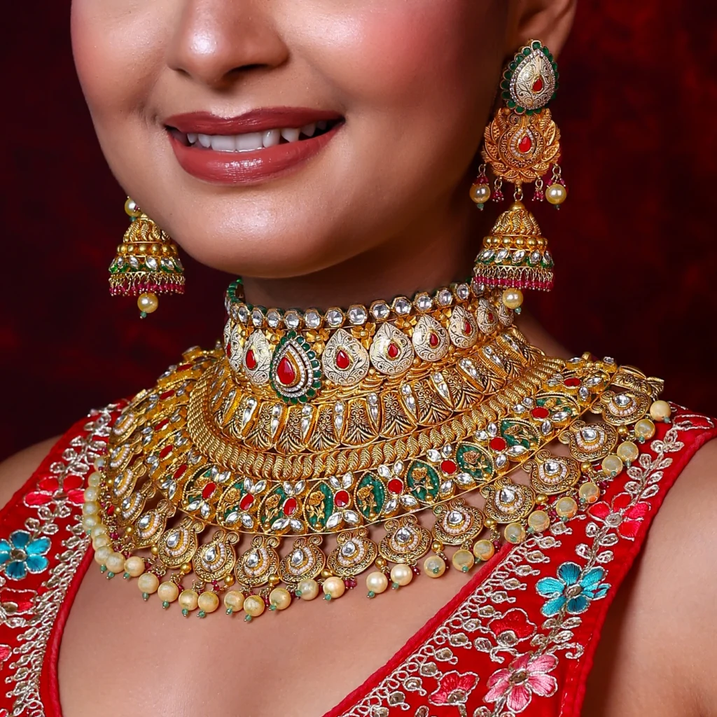 Gold bangle jewellery model shoot at FRT Studios — best fashion photography studio in Delhi